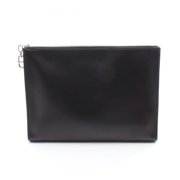 HERMES Black Leather Pouch - Picture 1 of 8